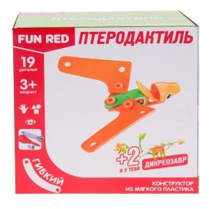 Конструктор гибкий "Птеродактиль Fun Red", 19 деталей 16856 GU  фото, kupilegko.ru