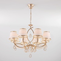 Подвесная люстра Eurosvet 60091/8 перламутровое золото  фото, kupilegko.ru