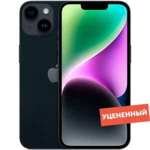 Смартфон, мобильный телефон Apple iPhone 14 128GB Темная ночь уцененный товар (для других стран)  фото, kupilegko.ru