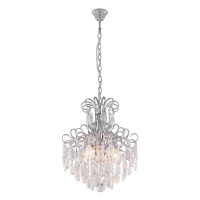 Подвесная люстра Crystal Lux Sevilia SP4 Silver  фото, kupilegko.ru