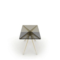 Dean Rectangular Smoked / Brass Стол приставной Gabriel Scott  фото, kupilegko.ru