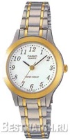 Японские наручные женские часы Casio LTP-1128G-7B. Коллекция Analog  фото, kupilegko.ru