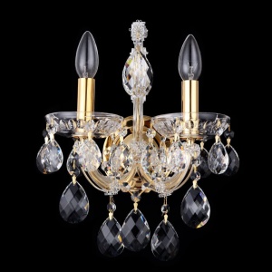 Бра, светильник настенный накладной Crystal Lux Isabel AP2 Gold/Transparent  фото, kupilegko.ru