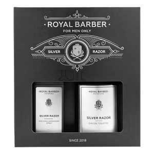 Мужской парфюмерный набор ROYAL BARBER "Silver Razor" 128900547 LT  фото, kupilegko.ru