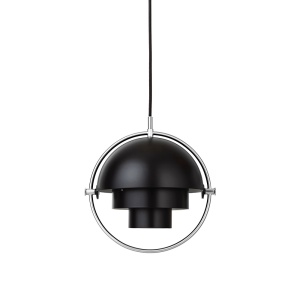 Multi-Lite Chrome/Black Подвесной светильник Small Gubi  фото, kupilegko.ru