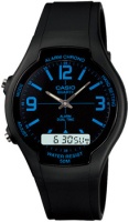 Японские наручные мужские часы Casio AW-90H-2B. Коллекция Ana-Digi  фото, kupilegko.ru