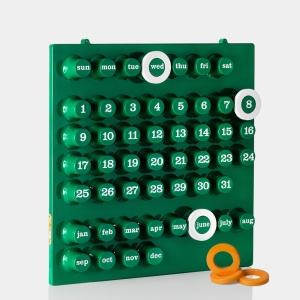 Green + Pumpkin Orange Rings Календарь Ring-A-Date  фото, kupilegko.ru