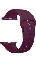 Ремешок  Deppa Band Silicone для Apple Watch 42/44 mm, силиконовый, бургунди  фото, kupilegko.ru