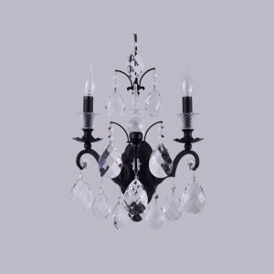 Бра, светильник настенный накладной Crystal Lux Magnifico AP2 Black/Transparent  фото, kupilegko.ru