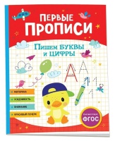 Первые прописи. Пишем буквы и цифры. Шестакова И.Б.  фото, kupilegko.ru