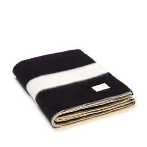 The Siempre Recycled Black White Плед Queen Blacksaw  фото, kupilegko.ru