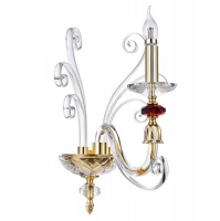 Бра, светильник настенный накладной Crystal Lux Catarina AP1 V2 Gold/Transparent-Cognac  фото, kupilegko.ru