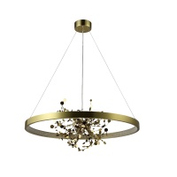 Подвесная люстра Crystal Lux GARDEN SPLED+4 D800 GOLD  фото, kupilegko.ru