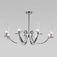 Подвесная люстра Eurosvet Rosher 60141/8 хром  фото, kupilegko.ru