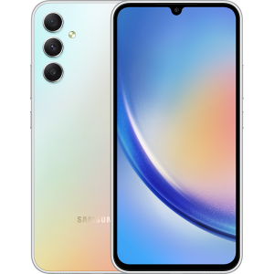 Смартфон, мобильный телефон Samsung Galaxy A34 256GB Серебристый RU  фото, kupilegko.ru