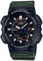 Японские наручные мужские часы Casio AEQ-110W-3A. Коллекция Ana-Digi  фото, kupilegko.ru