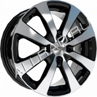 Литые колесные диски SKAD (СКАД) KL-261 6x15 4x100 ET48 D54.1 Чёрный глянцевый с полированной лицевой частью (2570005)  фото, kupilegko.ru