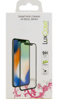 Защитное стекло LuxCase для Apple iPhone X/XS 3D Full Glue (черная рамка)  фото, kupilegko.ru