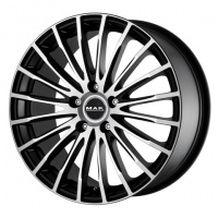 Литые колесные диски MAK FATALE Ice Black 7.5x17 5x100 ET35 D72 Чёрный матовый с полированной лицевой частью (F7570FAIB35P)  фото, kupilegko.ru