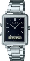 Японские наручные мужские часы Casio MTP-B205D-1E. Коллекция Ana-Digi  фото, kupilegko.ru