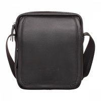 Небольшая кожаная сумка через плечо Parker Black Lakestone 456 LS  фото, kupilegko.ru