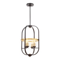 Подвесная люстра Lumina Deco Monterey LDP 1141-4 BK+MD  фото, kupilegko.ru