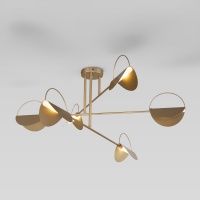 Потолочная люстра Eurosvet Grazia 70148/6 золото  фото, kupilegko.ru