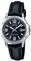 Японские наручные женские часы Casio LTP-V004L-1B. Коллекция Analog  фото, kupilegko.ru