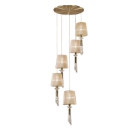 Подвесная люстра Mantra Tiffany Bronze 3877  фото, kupilegko.ru