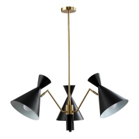 Подвесная люстра Crystal Lux Joven SP3 Gold/Black  фото, kupilegko.ru