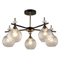 Потолочная люстра IMEX MD.4892-5-S COFFEE+FGD  фото, kupilegko.ru