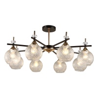 Потолочная люстра IMEX MD.4892-8-S COFFEE+FGD  фото, kupilegko.ru