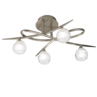 Потолочная люстра Mantra Loop Satin Nickel 1813  фото, kupilegko.ru
