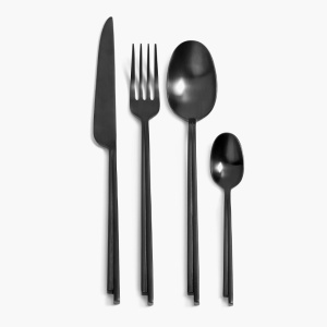 Kelly Wearstler Dune Black Steel Столовые приборы на 6 персон Serax  фото, kupilegko.ru