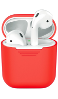 Чехол Deppa для футляра наушников Apple AirPods, силикон, красный  фото, kupilegko.ru