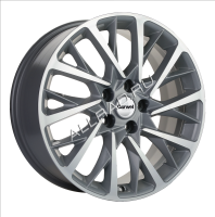 Литые колесные диски Carwel Оланга 1804 (Kodiaq/Tiguan) 7.5x18 5x112 ET43 D57.1 Серый с полированной лицевой частью (098800)  фото, kupilegko.ru