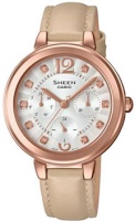 Японские наручные женские часы Casio SHE-3048PGL-7BUER. Коллекция Sheen  фото, kupilegko.ru