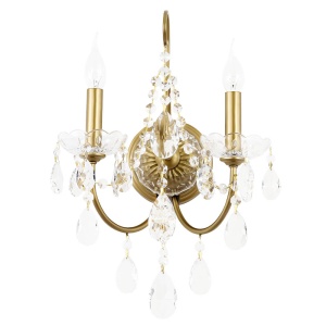 Бра, светильник настенный накладной Crystal Lux Odelis AP2 Gold  фото, kupilegko.ru