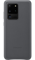 Чехол-крышка Samsung EF-VG988LJEG для Galaxy S20 Ultra, кожа, серый  фото, kupilegko.ru