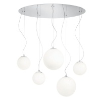 Подвесная люстра Ideal Lux Mapa Sp5 Bianco 043562  фото, kupilegko.ru