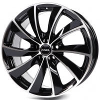 Литые колесные диски Rial Lugano 7.5x17 5x100 ET36 D63.3 Чёрный глянцевый с полированной лицевой частью (LU75736B33-1)  фото, kupilegko.ru