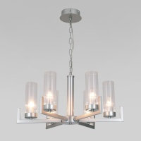 Подвесная люстра Eurosvet Arganie 60133/6 серебро  фото, kupilegko.ru