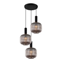 Подвесная люстра Lumina Deco Gato LDP 1217-3 GY+BK  фото, kupilegko.ru