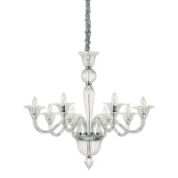 Подвесная люстра Ideal Lux Brigitta SP8 Trasparente 199382  фото, kupilegko.ru