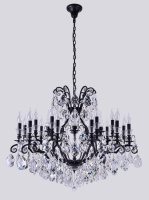Подвесная люстра Crystal Lux Magnifico SP19 Black/Transparent  фото, kupilegko.ru