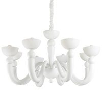 Подвесная люстра Ideal Lux Bon Bon SP8 Bianco 094007  фото, kupilegko.ru
