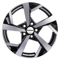 Литые колесные диски Carwel Тенис 1712 (Jetta) 7x17 5x112 ET54 D57.1 Чёрный глянцевый с полированной лицевой частью (32834)  фото, kupilegko.ru