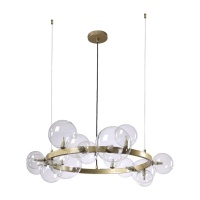 Подвесная люстра Crystal Lux Agata SP15 V2 Gold/Transparente  фото, kupilegko.ru