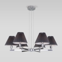 Подвесная люстра Eurosvet Peony 60136/6 хром/графит  фото, kupilegko.ru