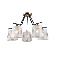 Потолочная люстра IMEX MD.2128-5-S-BK+FGD  фото, kupilegko.ru